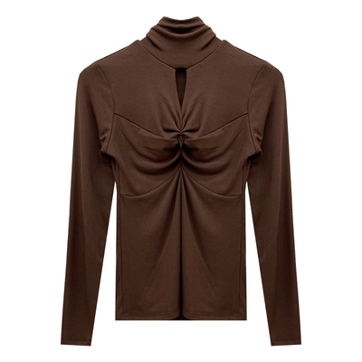 黑色高领打底衫女薄气质内搭