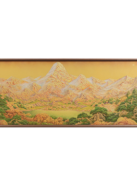 日照金山装饰画办公室靠山挂画