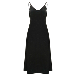 谷邦丝绒吊带连衣裙女2025秋冬新款气质显瘦高级感无袖中长款裙子