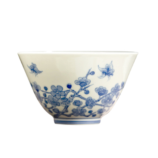 富玉窑官方陶瓷景德镇青花玲珑茶杯主人杯单个高档手绘泡茶品茗杯