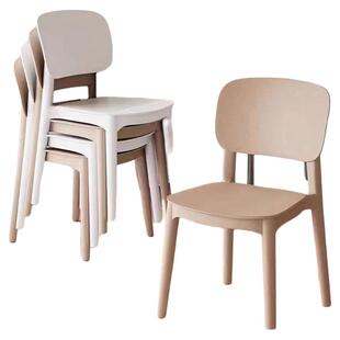 家用塑料靠背椅子椅现代简约久坐餐椅餐桌椅加厚舒服凳子结实家居