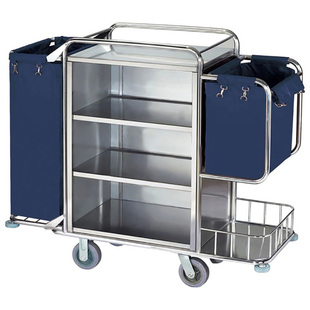 酒店客房工作车抹布袋五色多口清洁布草车布草袋带标签收纳挂钩袋