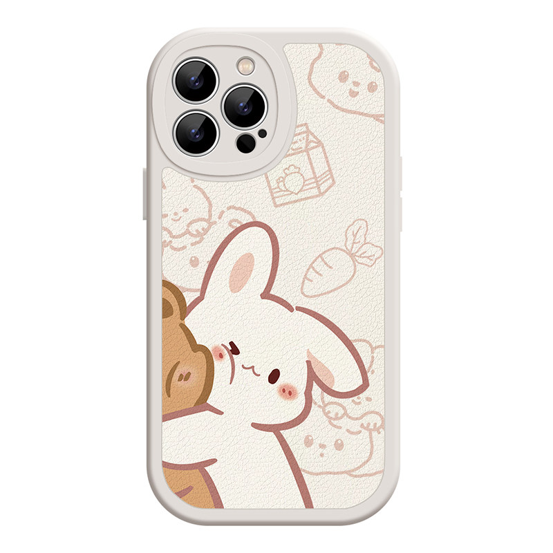 亲昵小熊兔子可爱iPhone17苹果16promax新款小米15华为pura70/mate80红米K60适用13荣耀40