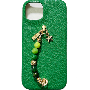 InTheCase富贵祖母绿iphone17pro玉髓玛瑙珠手指链手机壳适用苹果