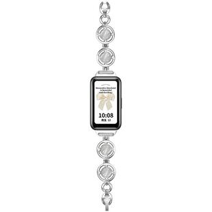 适用华为手环10/9/8手表带链金属夏天7nfc版荣耀智能运动6pro八九十代手腕带磁吸透气女生替换手链band7表链