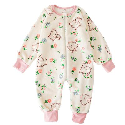 大门牙姐姐法兰绒秋冬防踢睡袋