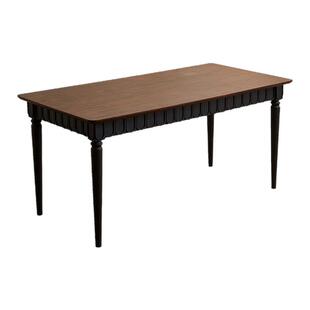 餐桌中古风实木复古餐桌复古双色板桌家用希拉里原木长桌轻奢饭桌