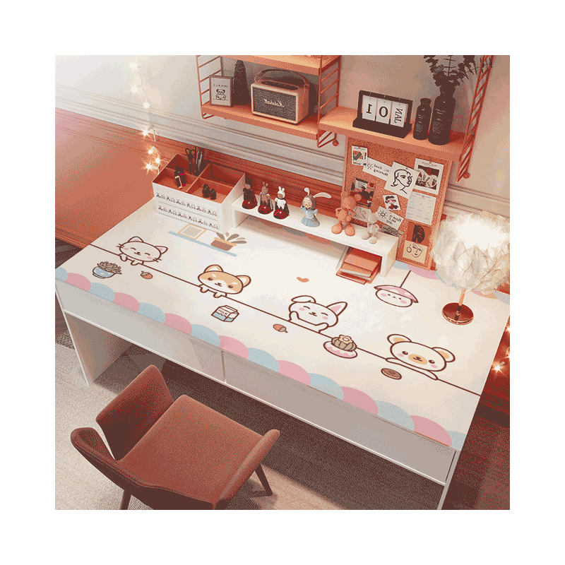 卡通桌面贴纸儿童房间书桌翻新墙纸自粘柜子装饰贴画家具防水壁纸