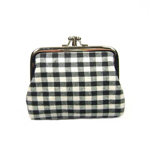 卡包小钱包女款学生布艺双层搭扣零钱包女迷你小可爱口金包手拿包