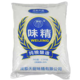 商用 佛厨5斤成都天厨味精大袋包颗粒状小结晶纯粮味精餐饮调味料