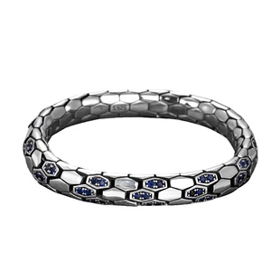 重工s925银蛇纹手链纯银男士欧美风复古蛇骨手饰个性时尚男生潮款