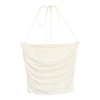 网纱抹胸绑带抹胸挂脖背心