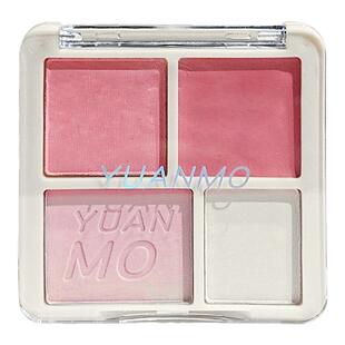 爱心光波四色腮红高光盘腮红粉膨胀色哑光高光提亮面中腮红盘裸色