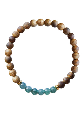 山川心语沉香蓝水翡翠手链