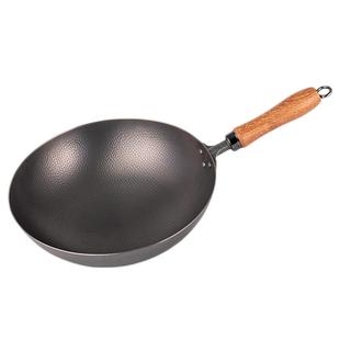 卢记纯钛家用中式无油烟无涂层不粘锅厨具炒锅钛锅炒锅燃气灶适用