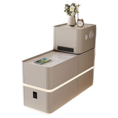 轻奢智能沙发边柜客厅高级感带灯边几实木侧边柜简约收纳柜小茶几