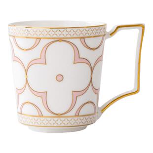 高淳陶瓷海棠杯欧式马克杯情侣水杯带盖轻奢风骨瓷茶水咖啡杯礼盒