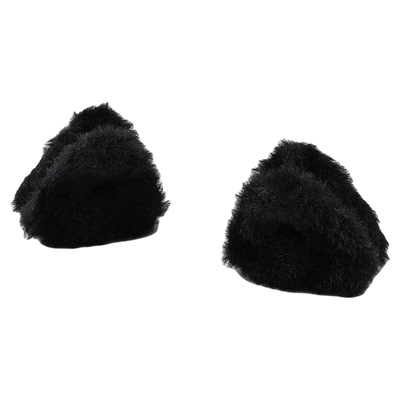 可爱毛绒猫耳朵侧边小号抓夹一对