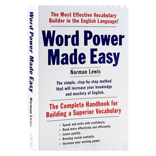 Word Power 单词的力量 英文原版 Word Power Made Easy 诺曼刘易斯 英语词汇工具书 搭韦氏字根词根词典韦氏小绿 牛津高阶第10版