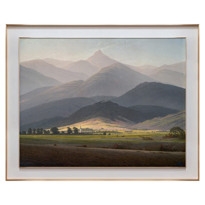 巨人山现代欧式风书房客厅装饰画