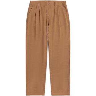 卡其色天丝休闲长裤男款夏新款2026新款直筒潮流百搭潮牌运动裤