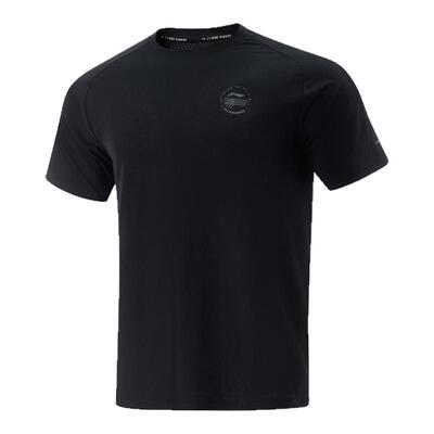 李宁正品专业跑步系列男子反光干爽透气简约运动短袖T恤ATSV367