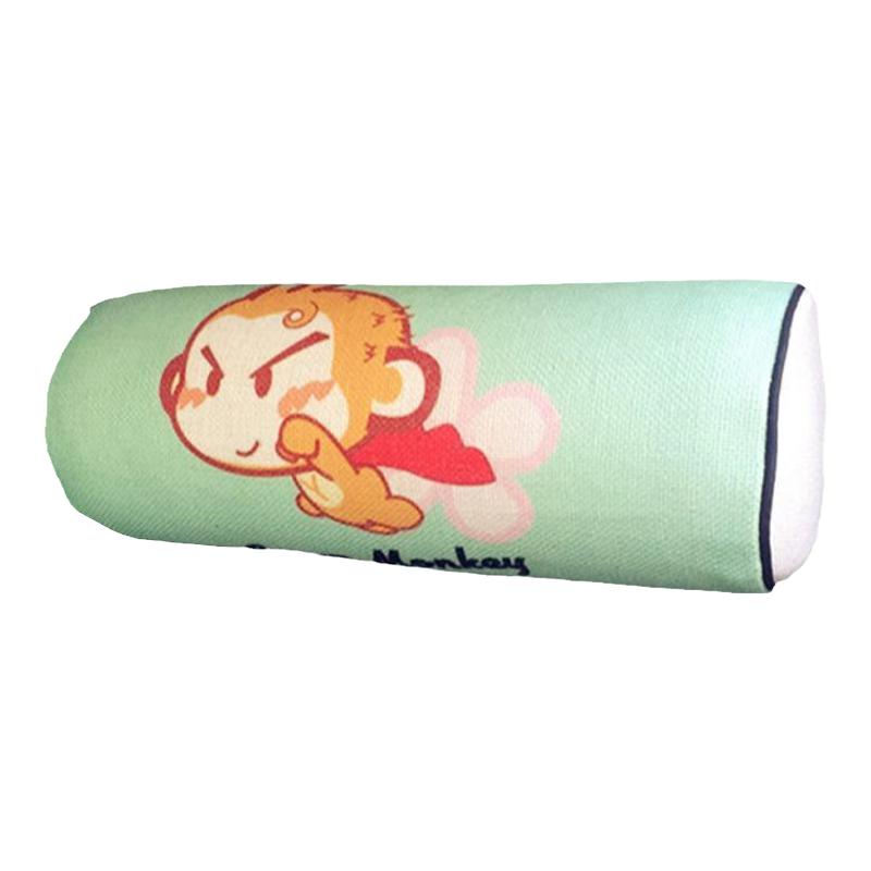 棉麻圆柱形四季通用护颈枕头