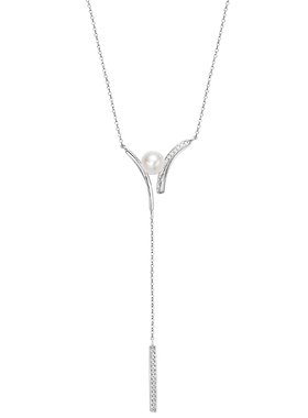 HUSSAIN赫生Y字珍珠项链轻奢小众