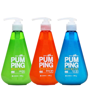 韩国LG进口倍瑞傲派缤pumping成人牙膏 液体按压式牙结石口臭