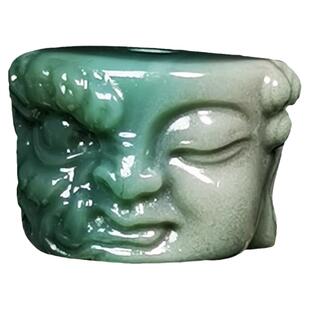 天然阿拉善玛瑙蓝绿佛魔一念之间配珠配件顶珠腰珠隔珠雕件单散珠