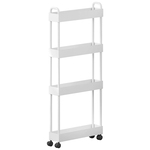 碳钢夹缝置物架厨房冰箱缝隙超窄10cm小推车调料水果蔬菜收纳柜子