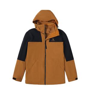 骆驼男装冲锋衣男款徒步户外可拆卸防风加厚三合一登山服夹克外套