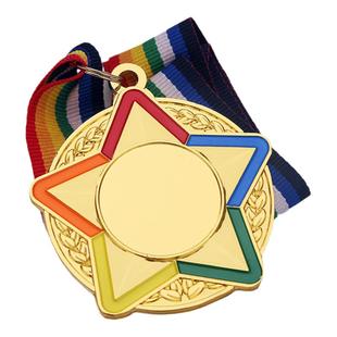 五角星奖牌定制金属幼儿园亲子运动会纪念章学习进步之星儿童勋章