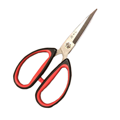 汪吾铨绒花打尖不锈钢龙花剪刀家用厨房强力工厂专用服装剪子2208