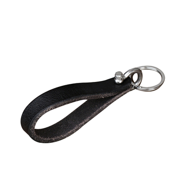 美式复古牛皮头层合金钥匙扣