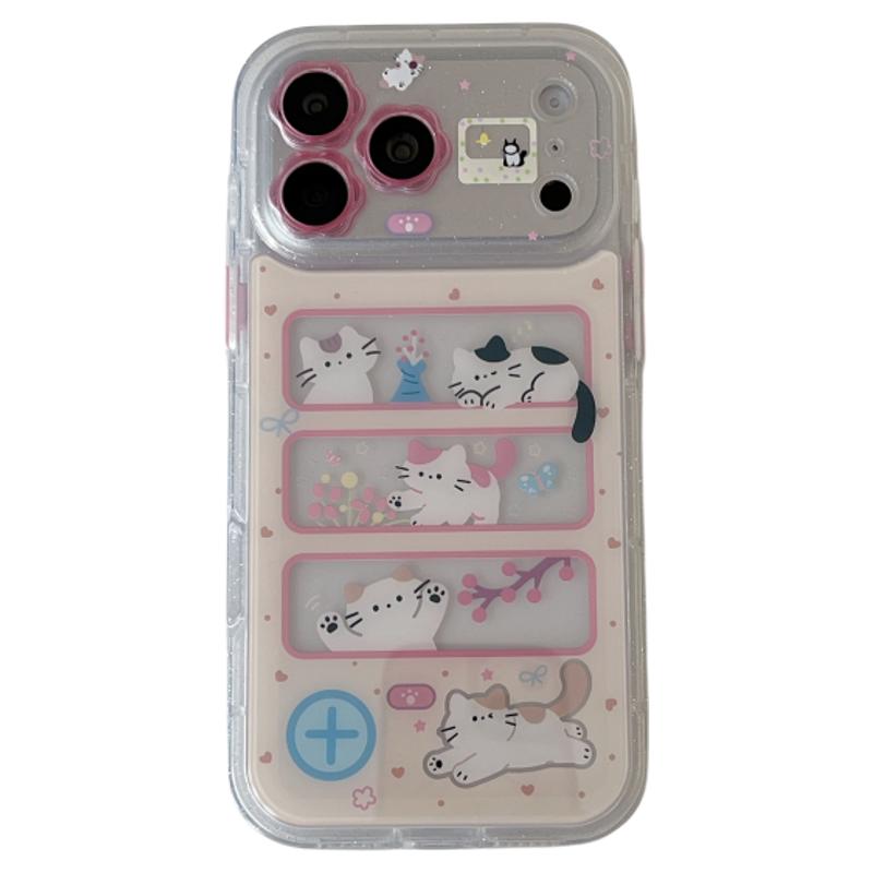 适用苹果手机壳ins粉色可爱猫咪