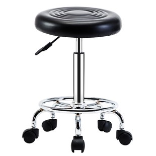 美容椅子滑轮美发大工凳美容院转椅圆凳理发店旋转椅美甲凳子升降