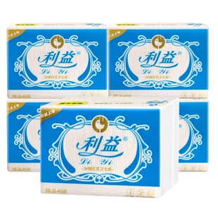 利益408白色柔韧压花卫生纸家庭草纸整件20包实惠装官方旗舰店