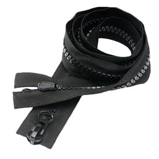 8号塑料树脂拉链高档羽绒服外套双开双头拉锁双面对开对拉头拉练