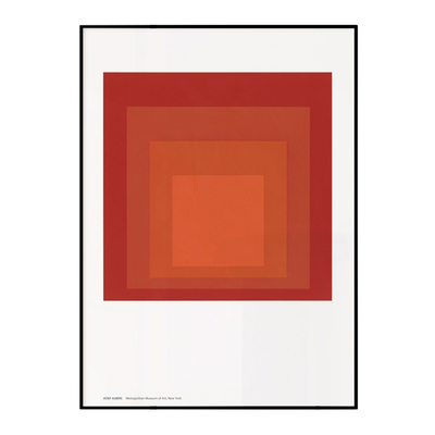 红色正方形北欧风格餐厅装饰挂画