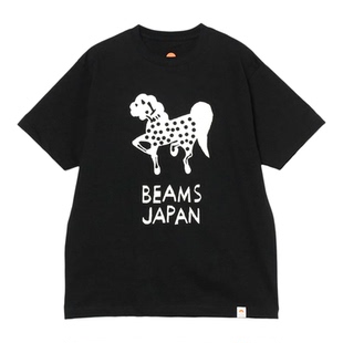 BEAMS EFFECT 日系小马卡通印花短袖T恤男女宽松圆领情侣上衣