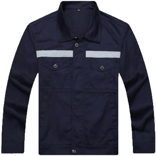 煤矿井下带反光条工作服套装男士耐磨汽修劳保服春秋长袖上衣厂服