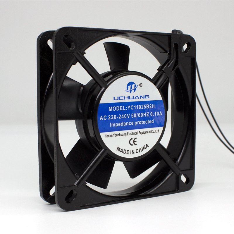 供应YC11025B2H工业散热风扇 110V220V铜线大风量双滚珠散热风机