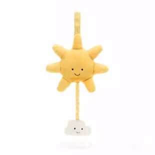 正品jellycat音乐拉铃邦尼兔八音盒毛绒玩具宝宝安抚玩伴睡觉床铃