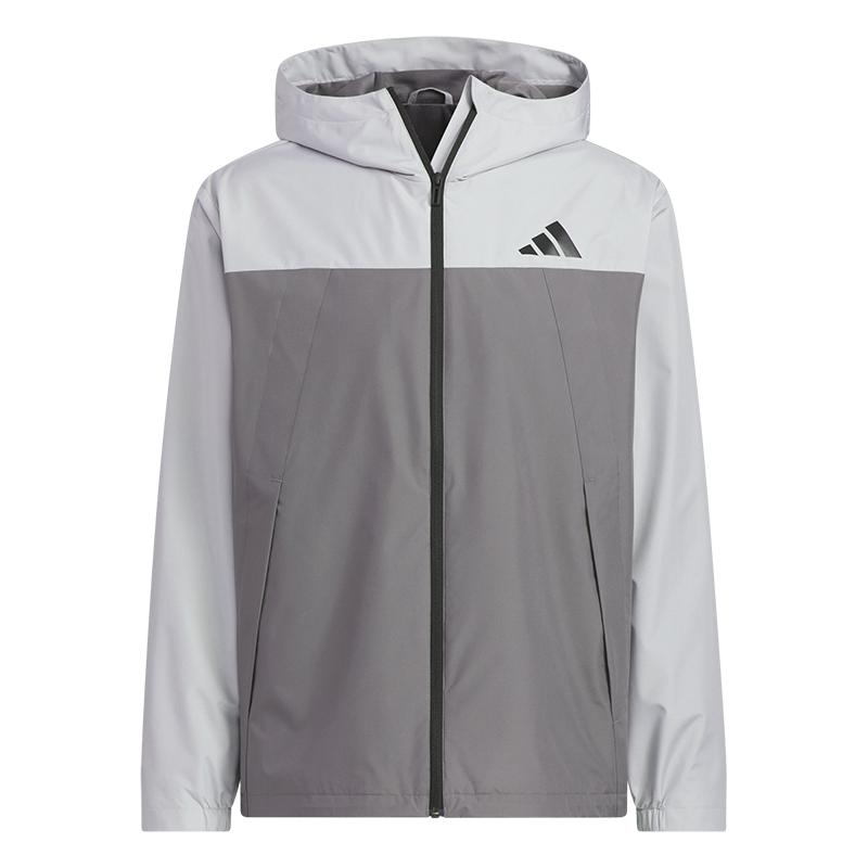 拒水休闲梭织连帽夹克外套男女秋季adidas阿迪达斯轻运动