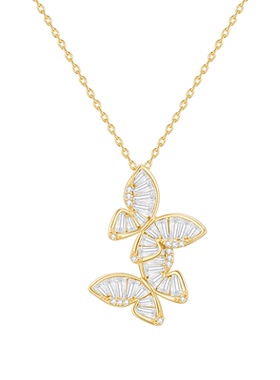 EAUFLORA双生蝴蝶项链轻奢配饰