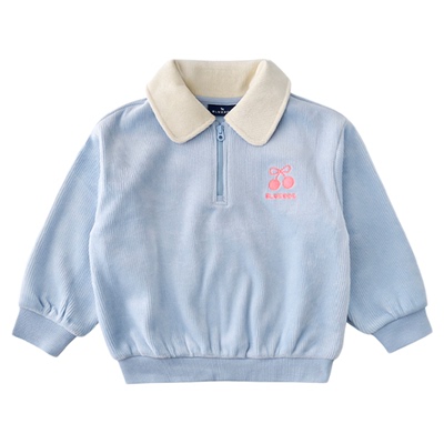 BLUEDOG罗纹绒半拉链卫衣