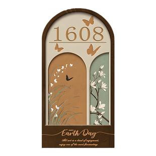 中古风2025年新款门牌号高级感轻奢创意门牌号码牌家用复古门口装饰房号网红门派新房住宅门号牌法式门牌定制