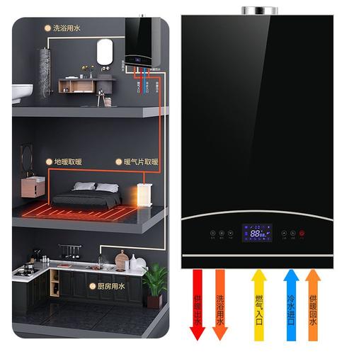 海智燃气壁挂炉供暖生活热水二用智能家用采暖炉源头工厂直供批发