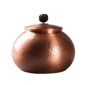 手工紫铜茶叶罐纯铜茶仓茶叶盒